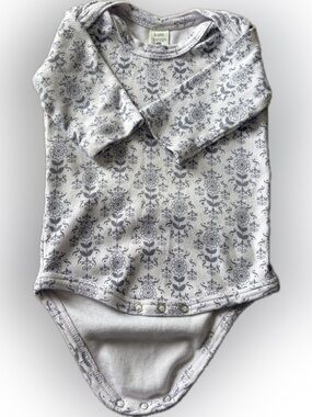 kate quinn Purple Floral Long-Sleeve One-Piece